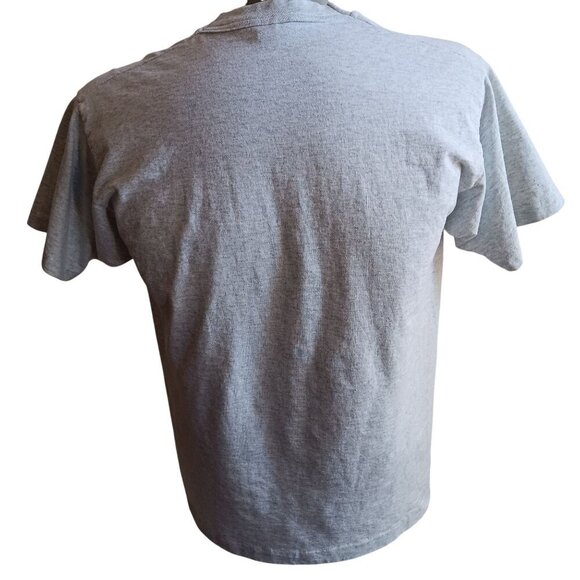 Vintage 1990's Mens Tee Large Single stitch GRAY Embroidered TEXAS T-shirt - Picture 2 of 4